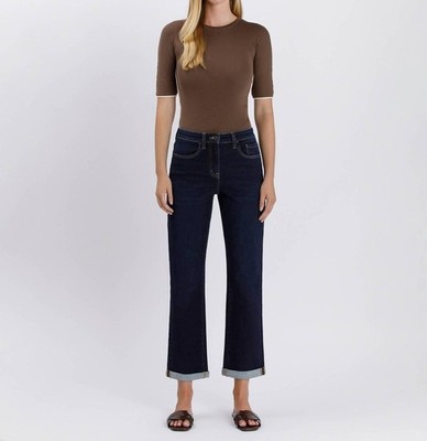 Flying Monkey Lola High Rise Cuffed Cropped Straight Leg Jeans Size 29