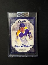 2023-24 Upper Deck Clear Cut Dave Taylor Champs Purple Border /50 Auto #C-DT