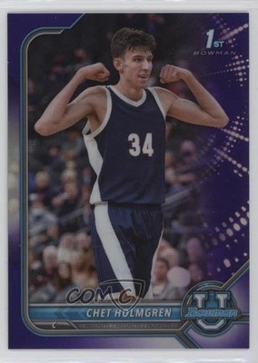 2021-22 Bowman U Purple Refractor 154/299 Chet Holmgren #38 et6