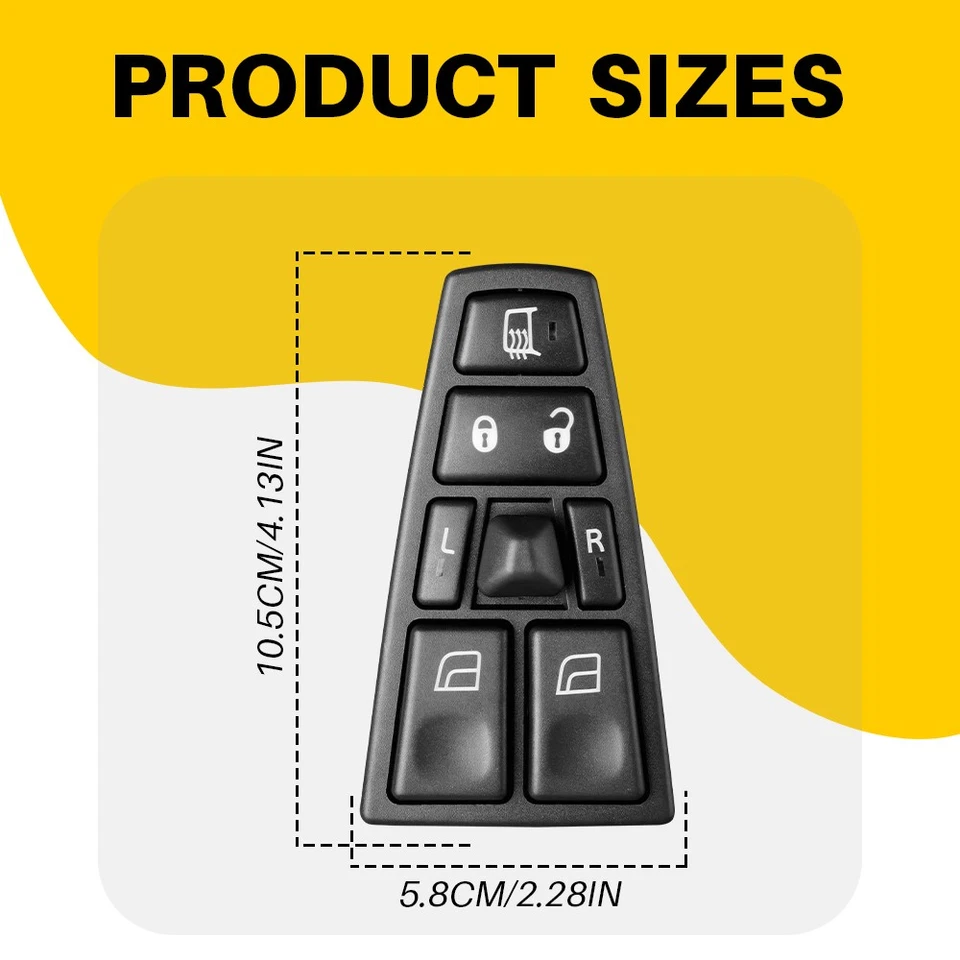 Interruptor de ventana eléctrica principal delantero izquierdo para Volvo VN VNL VNM 2004-2012 Foto 3 de 4