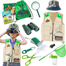 Outdoor Explorer Kit Bug Catcher Kit with Vest, Outdoor Toy Gift for 3 4 5 6 7