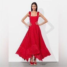 Alice + Olivia Rosalee Eyelet Maxi Dress 6