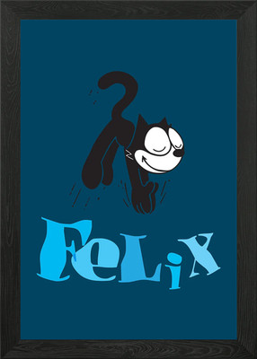 Felix the Cat Diving In Framed Wall Art Poster Canvas Print Picture