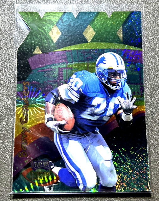 Barry Sanders 1996 Playoff Illusions Spectralusion Dominion..AWESOME CARD !