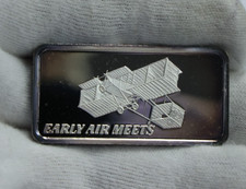 Hamilton Mint World of Flight 1 oz. .999 Silver Bar "Early Air Meets" 44.93 per troy oz