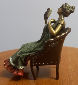 FINE ARTS Wohnkultur Sculpture en bronze figure canapé meubles de luxe