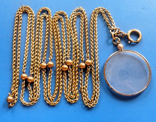 Chatelaine Ancienne Plaqué Or Napoléon XIX Antique OLD vergoldet Chain Watch