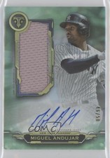 2019 Topps Triple Threads Single Jumbo Relics Emerald /50 Miguel Andujar Auto