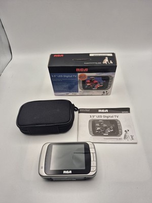 RCA DHT235C 3.5'' LED Digital Color TV with Case, Manual, and Box READ