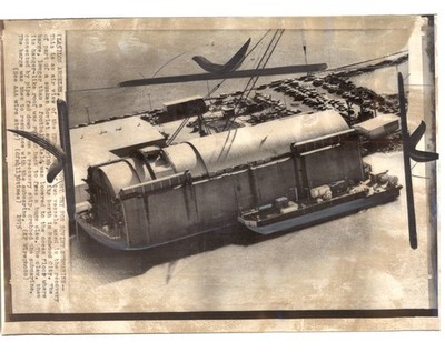 HMB-1 Barge CIA Operation Sunk Soviet Sub Los Angeles 1975 Press Photo