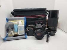 Pentax Program A 35mm SLR Camera 50mm F/1.7 & 80-210. Please Read Description