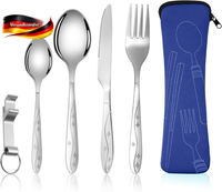 Campingbesteck Edelstahl Set 6-Tlg. Reisebesteck FüR Outdoor Picknick