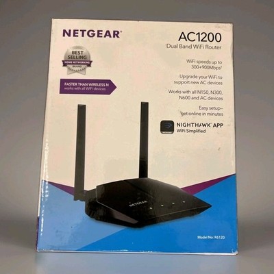 NEW NETGEAR AC1200 Dual Band WiFi Router R612, Sealed