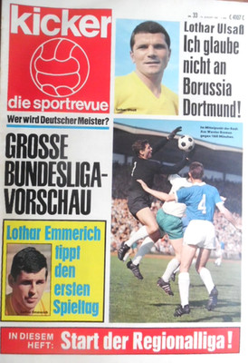 KICKER 33 - 14.8. 1967 Gerd Müller-XL Bundesliga Ulsass HSV-Krisen Uwe Seeler