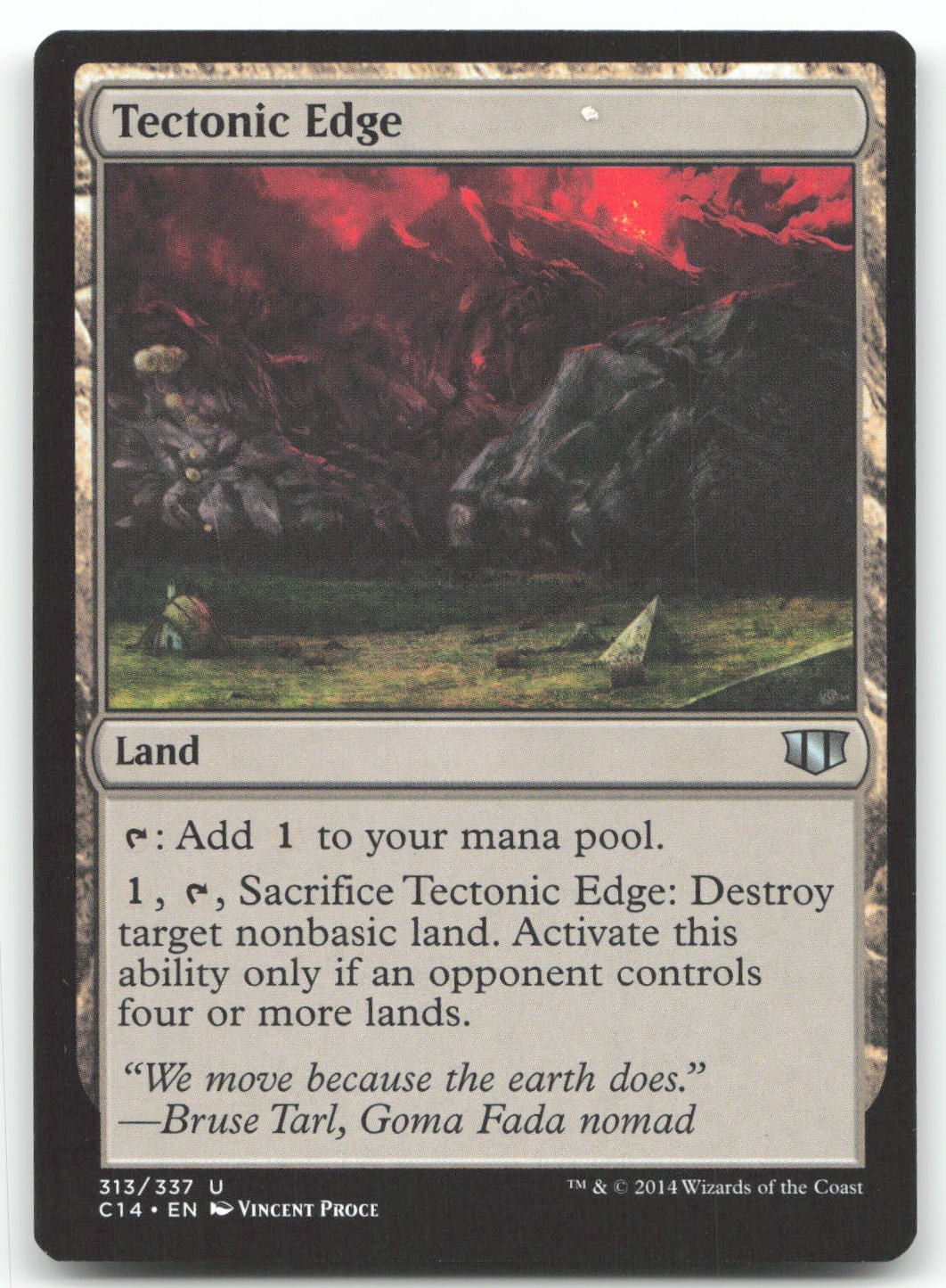 Tectonic Edge 313 Uncommon Commander 2014 Magic: The Gathering Near Mint