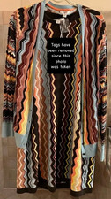 Women Missoni for Target Chevron Cardigan & Sleeveless Sweater Dress Set Size XS