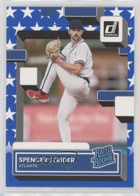 2022 Panini Donruss Rated Rookie Independence Day Spencer Strider #76 e9p