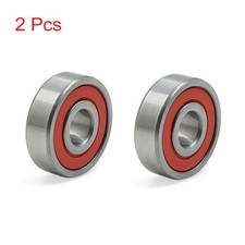 2pcs 6200RS 10mm x 30mm x 9mm Double Sealed Deep Groove Ball Bearing
