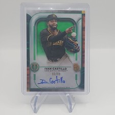 Ivan Castillo 2022 Topps Tribute Tribute Auto Green /99 #TA-IC Rookie Auto RC