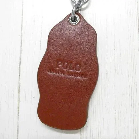 Ralph Lauren Polo Oso Bolso de Cuero Dije Llavero Marrón Con Caja IVA de EE. UU. Incluido Foto 4 de 4