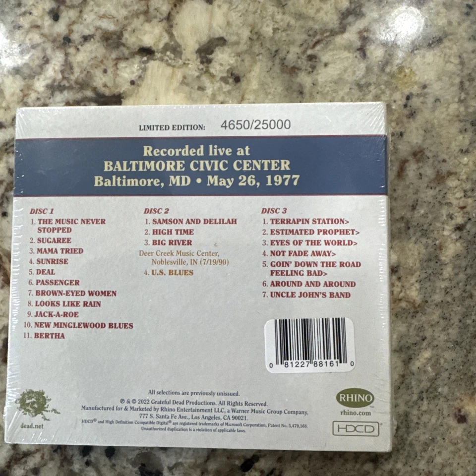 GRATEFUL DEAD Dave’s Picks Vol. 41  5/26/1977 Baltimore MD 3CD  *SEALED** /25000 - Image 2 of 3