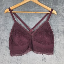 Torrid Curve Bra 2X Polka Dot Lace Bralette Wireless Longline Stretch Coquette