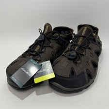EDDIE BAUER MEN'S ENCLOSED Reinforced TOE BUNGEE CLOSURE RAINIER SANDALS Size 12