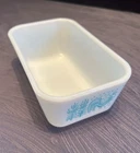 Pyrex 502 Amish Butterprint Refrigerator Dish Turquoise No Lid