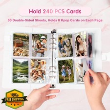 A5 Kpop Photocard Binder, 30x4 Pocket Pages, 240 Card Slots, PU Leather