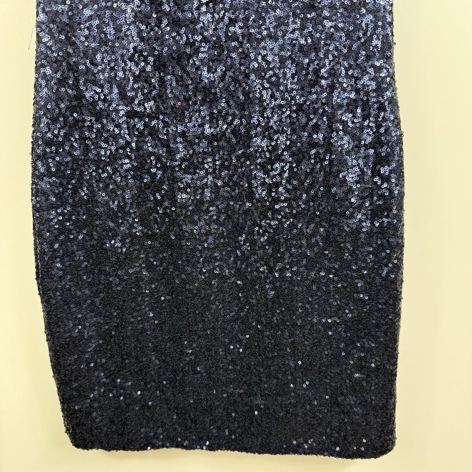 2b. Rych New Blue Sequin Mini Dress Size 4 Racer Back Scoop Neck Party Cocktail - Image 3 of 4