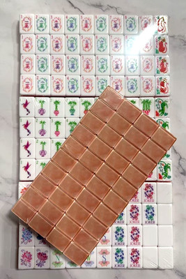 American Mahjong Red Rose 4-Layer Tiles Se Mah Jong Game Gift (1S-4-2-(12