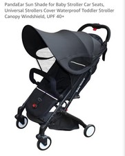 Universal Baby Stroller Sun Shade Sun Rain Shade Blackout Blind Canopy Cover ...