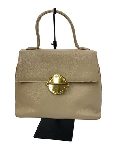 GIVENCHY Handbag Leather BEG Plain Used