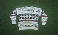 VTG Fieldmaster Crewneck Ski Sweater Winter Pattern Cotton Size XL Made in USA