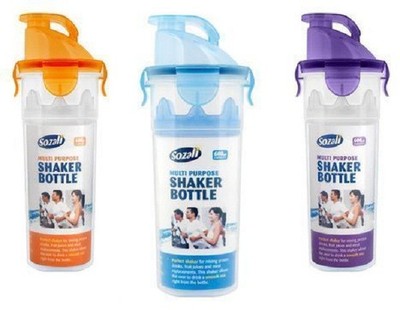 MEHRZWECK PROTEIN SHAKER FLASCHE HANDLICH SPORT GYM MIXER DRINK LUFTDICHT 600ml
