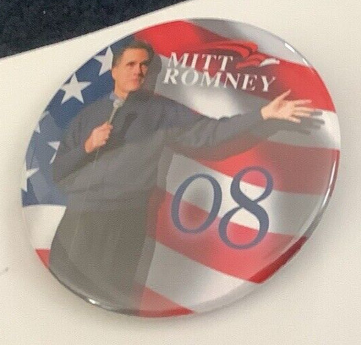 2008 Mitt Romney Presidential Candidate Button - 2 1/4"