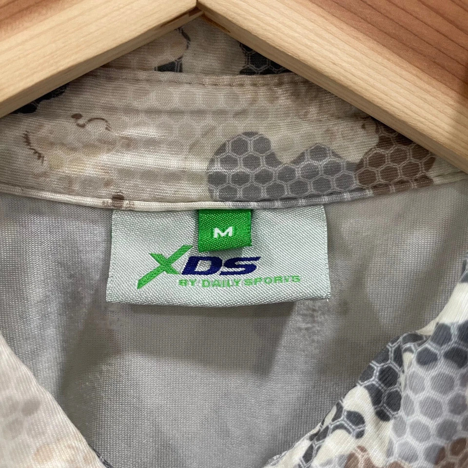 Polo deportivo diario para mujer mediano camuflaje tachonado perla a presión camisa de golf camiseta deportiva Foto 3 de 4