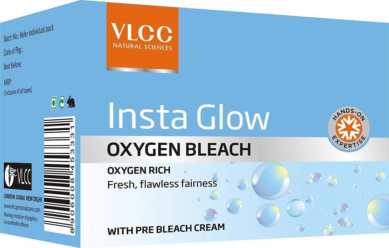 3X VLCC Insta Glow Oxygen Rich Bleach Cream  Gram | eBay