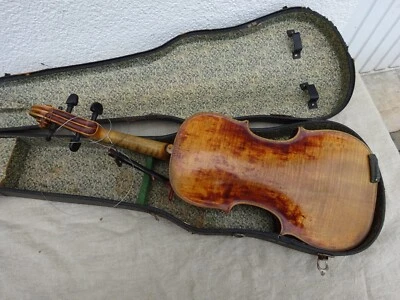 Alte Geige Violine Full Size  ca. 58,5 cm Korpus ca. 35,4 cm Brandstempel HOPF - Bild 1 von 4