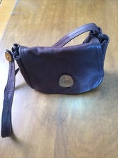 ladies Vintage Leather purse , NO TAGS, See pics , dark brown,  A176