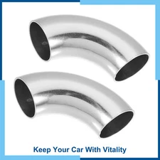 Pack(2) Car 1.25" 90 Degree Stainless Steel Bend Tube Exhaust Elbow Pipe Fitting