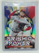 Luis Castillo 2021 Topps Chrome Baseball - Prismic Power - Cincinnati Reds