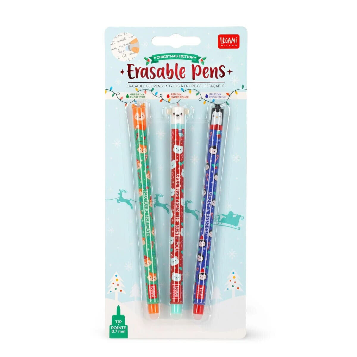 Set 3 Penne Cancellabili Legami Natale 2023 LIMITED EDITION