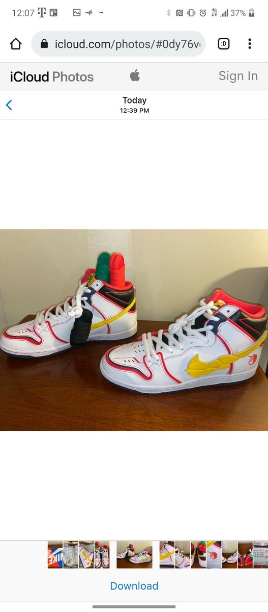 Gundam Unicorn × Nike SB Dunk 29cm Gundam Unicorn × Nike SB Dunk High RX-0 PRO QS UNICORN