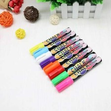 Liquid Chalk Marker Pen 8 Neon Colors Dual Tip Erasable Chalkboard Markers