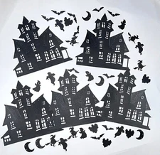 🦇40 pc. HALLOWEEN * HAUNTED * HOUSE🦇 PAPER DIE CUT EMBELLISHMENTS