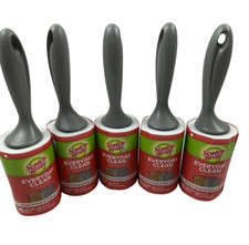 5 Scotch-Brite Everyday Clean Lint Roller 70 Sheets Each