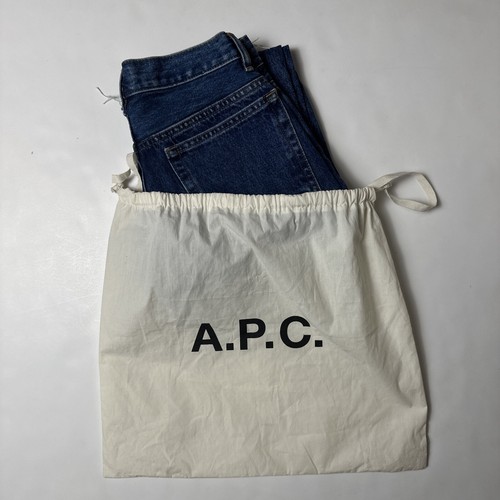 Jeans nuovi APC lavati indaco Delave Rudie taglio dritto da uomo taglia 24 prezzo al pubblico consigliato $265 - Foto 17 di 17