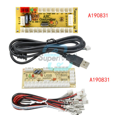 USB Encoder Zero Delay Arcade PC to Joystick MAME 5Pin Sanwa Push Button cable