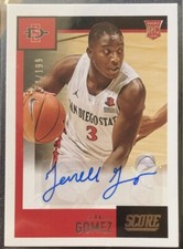 Terrell Gomez San Diego State Basketball Panini Autograph Rookie Card Auto /199